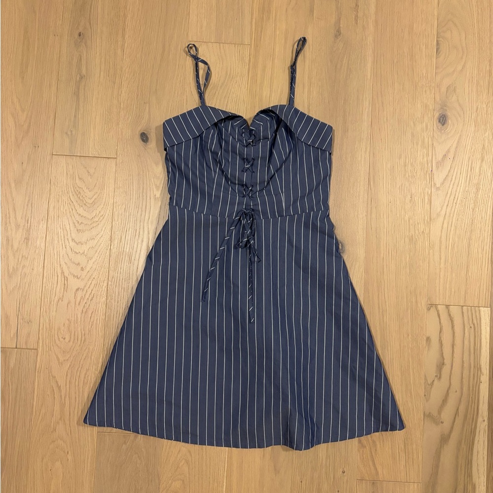 Dynamite Blue and White Striped Mini Dress